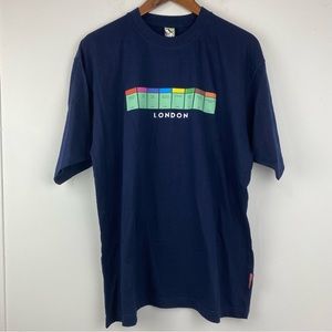Monopoly Hasbro size XL Men’s Navy Blue Here And Now London Short Sleeve T-shirt